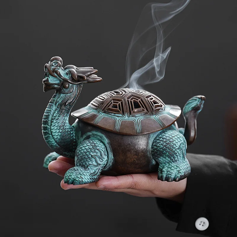 Incense Burner Modelled After An Antique Dragon Turtle Copper Incense Burner Decoration Household Indoor