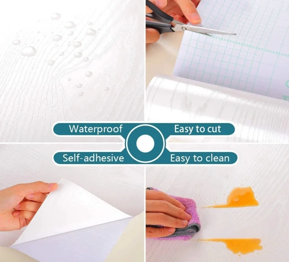 الخشب الحبوب ملصق يدوي الصنع بولي كلوريد الفينيل ذاتية اللصق خلفيات مقاومة للماء تجديد الأثاث ملصقات جدار ديكور المنزل لزجة ورقة صائق