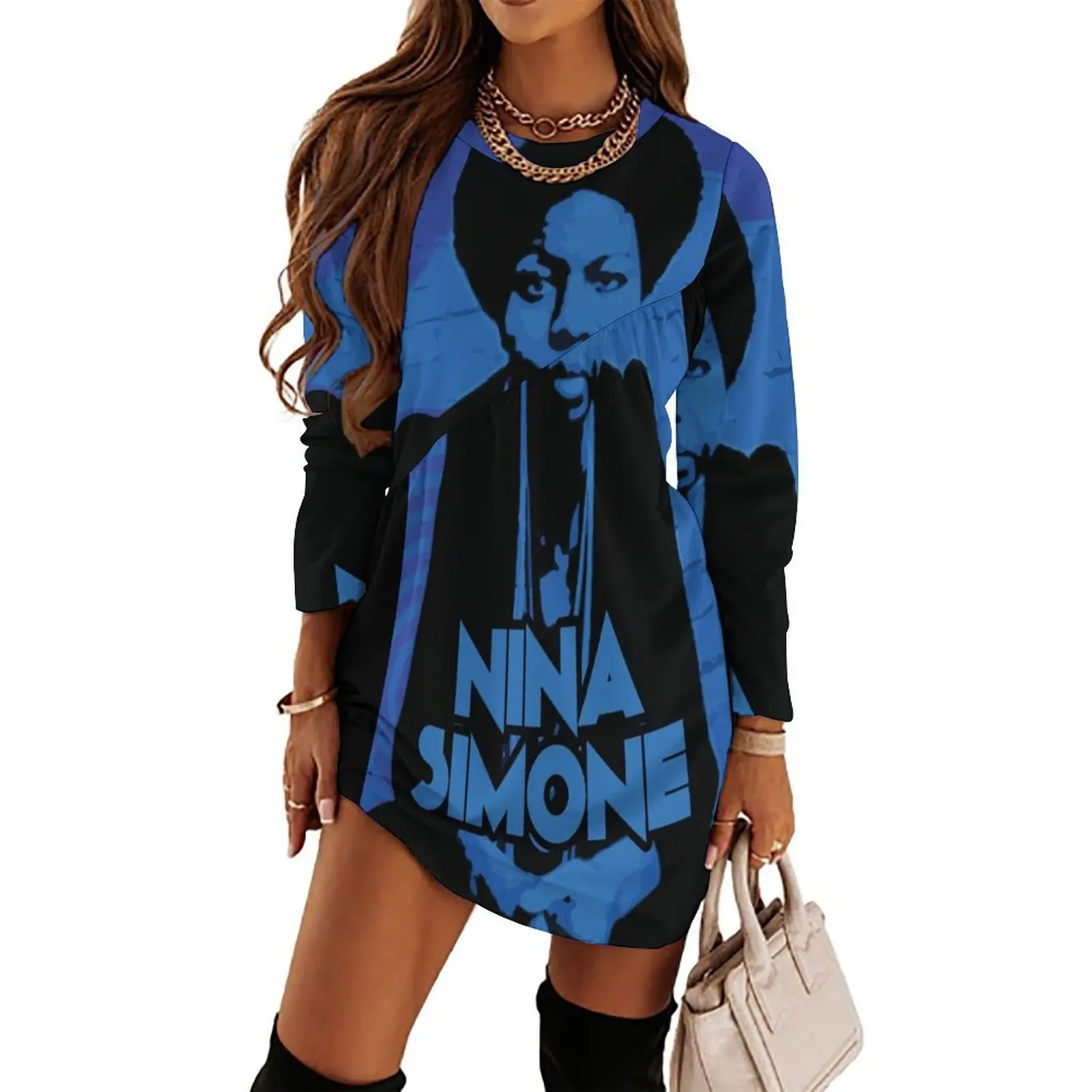 

Nina Simone Blue For You Long Sleeved Dress Women"s clothing dress for women 2024 women"s clothing trend 2024 dresses for woman