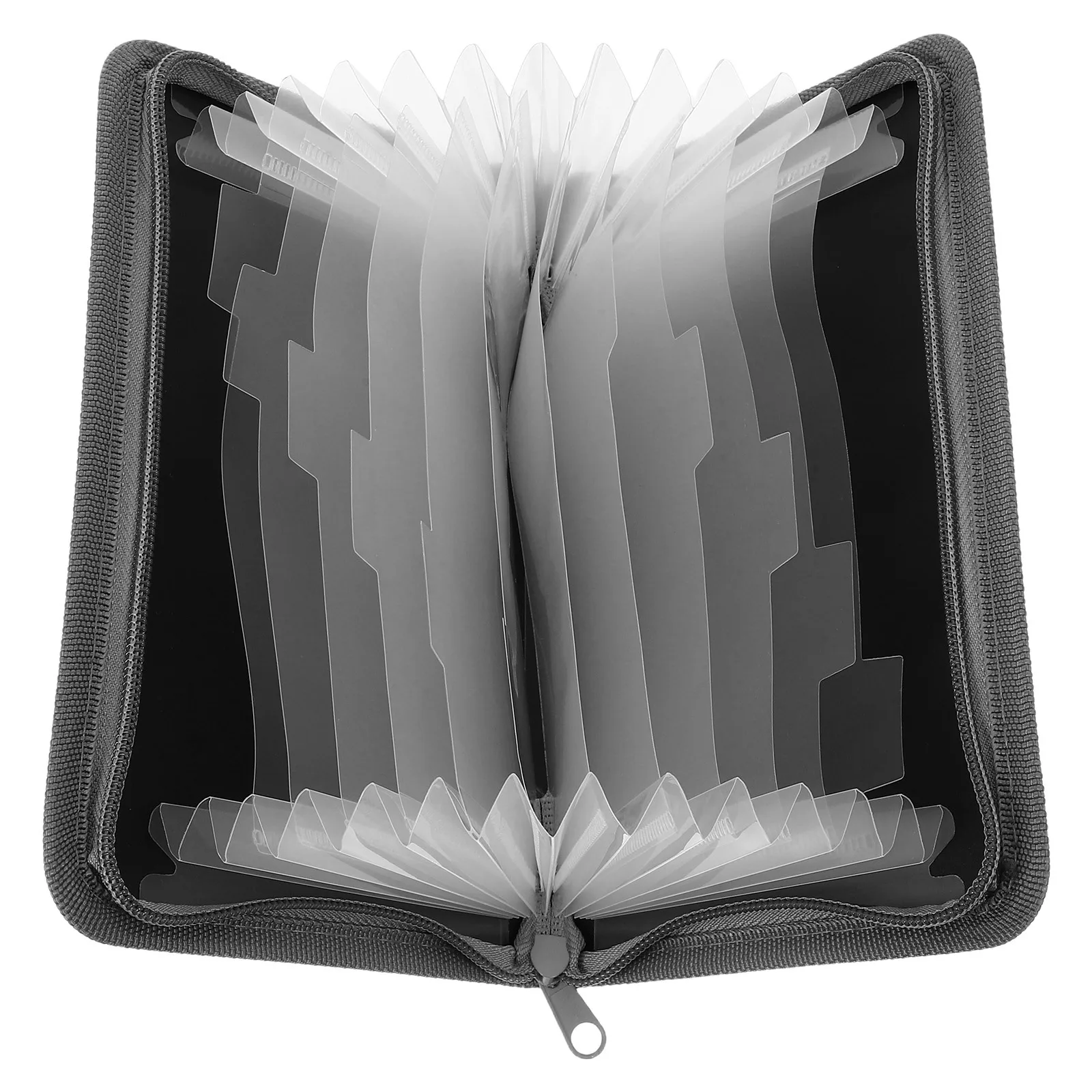 Small Multilayer Zipper Accordion Folder Receipt Portable Document Holder Compact Storage Travel Essentials Accordion File