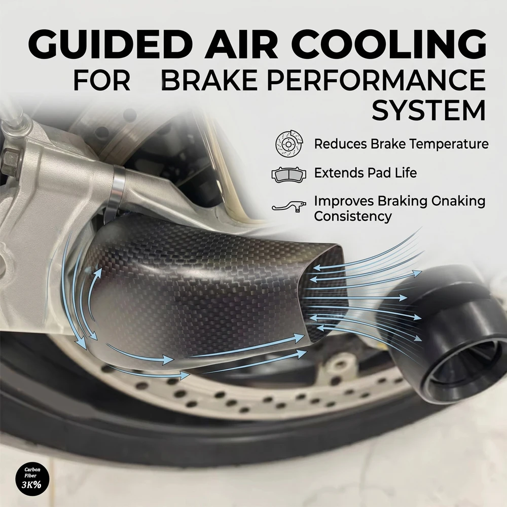 Motorcycle For S1000R S1000RR M1000R M1000RR S1000XR 100% Carbon Fiber Accessories Front Brake Air Duct Caliper Radiator Cover