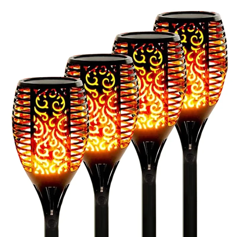 

Solar Powered Outdoor 12/33 LED Flashing Flame Light Landscape Decoration Suitable for Automatic on/off From Dusk To Dawn