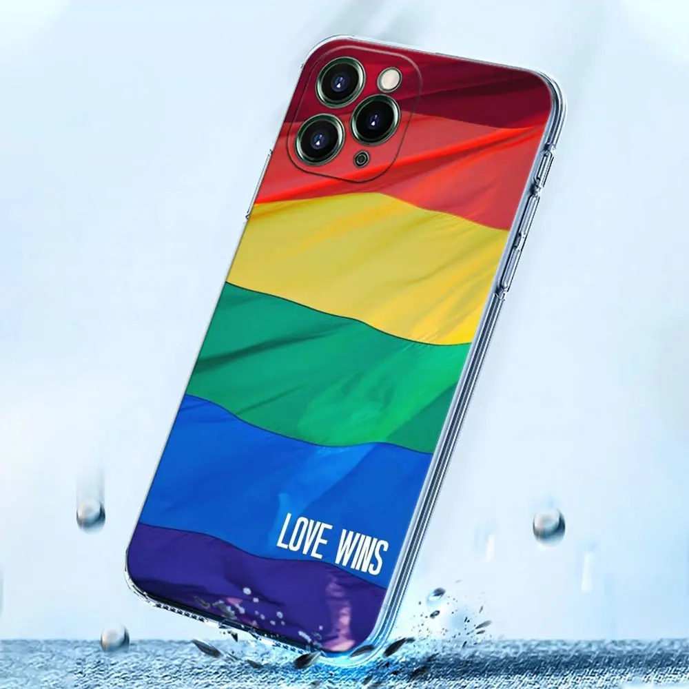 Pride Flag Lesbians Phone Case For iPhone 17 Case 13 12 14 15 16 Pro Max Plus 11 16E 17AIR X Fundas Clear Cover Gay LGBT Rainbow