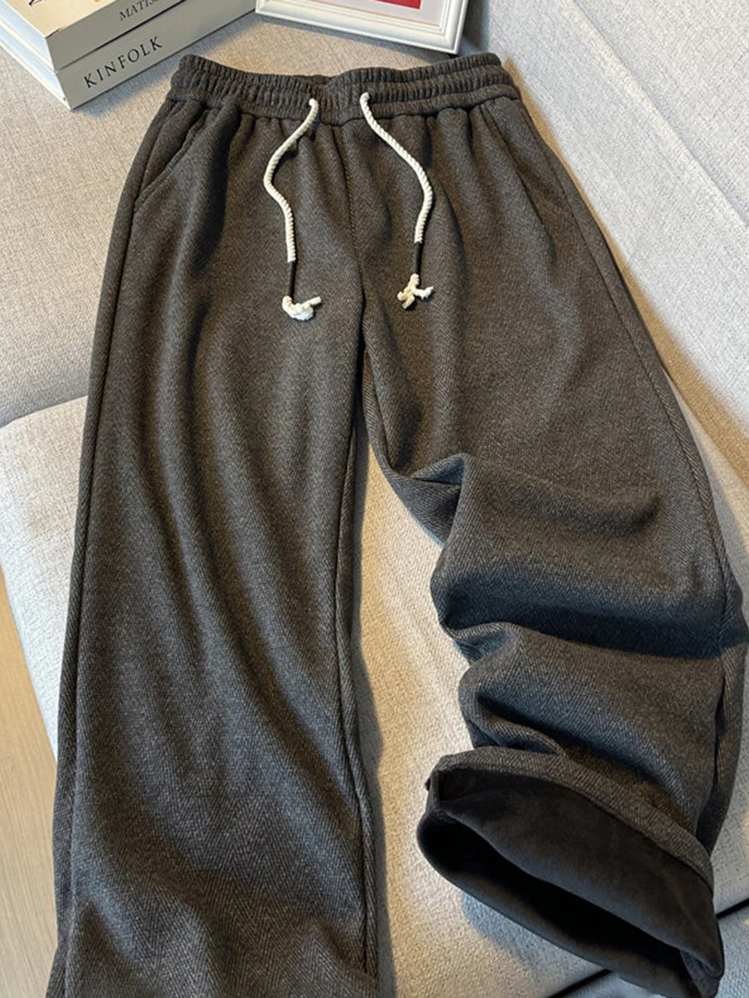 

Мужские повседневные брюки Thiened Fce, осенне-зимние, текстурированные, прямые, со средней посадкой, не требующие глажки, для молодежного отдыха...