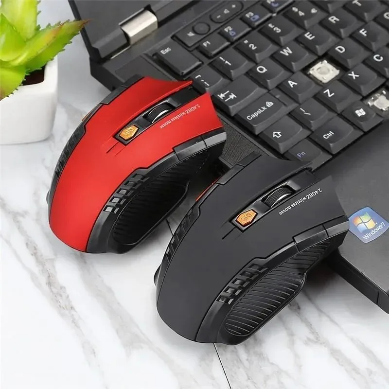 Ratón óptico inalámbrico de 2,4 GHz para PC, ordenador portátil, receptor USB, Mini ratón portátil