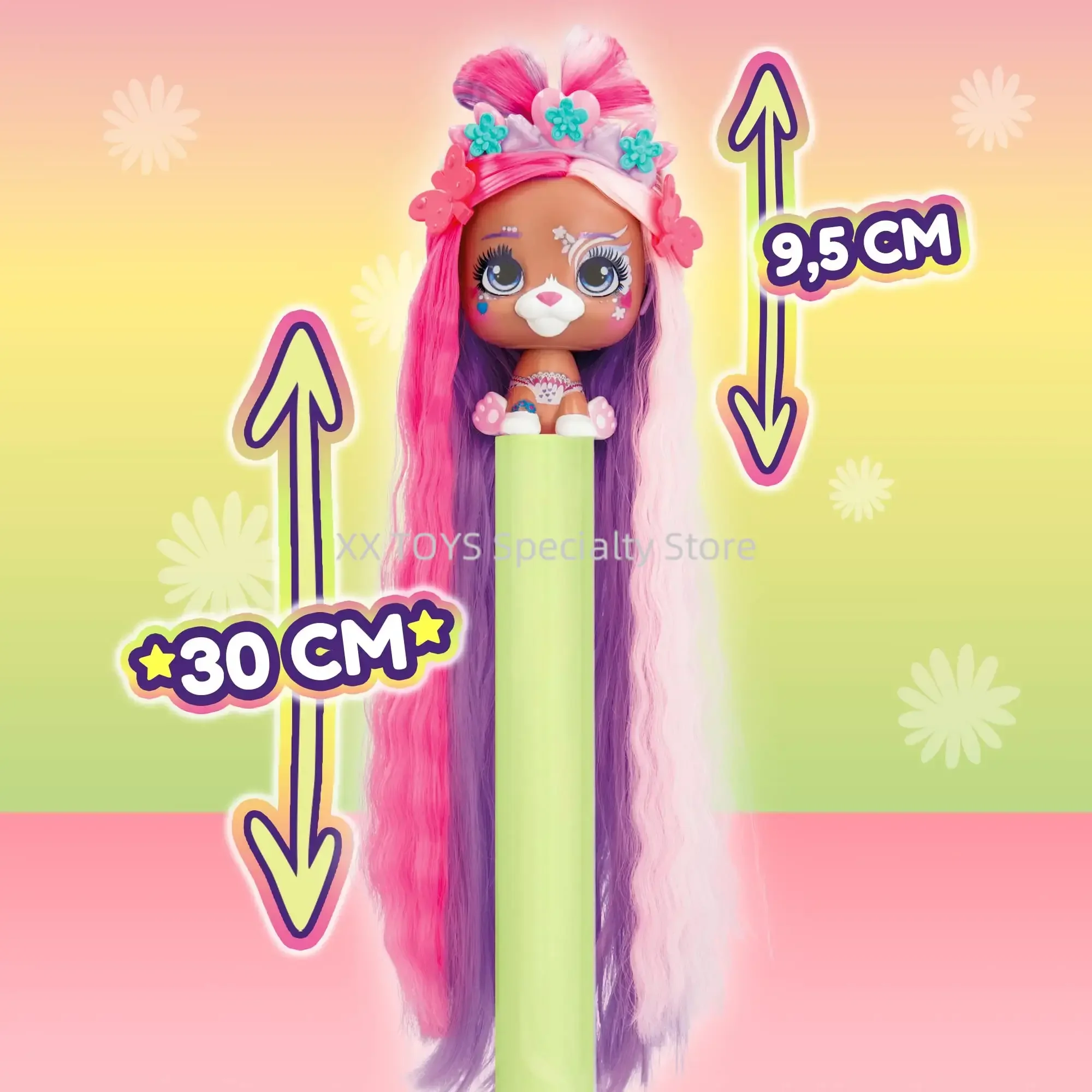 Me encanta los mascotas Vip, muñeca sorpresa para revelar el cabello, vibraciones de primavera, serie 4, trenzado de peluquería, juguete sorpresa para perros, juguetes para jugar a las casitas para niñas