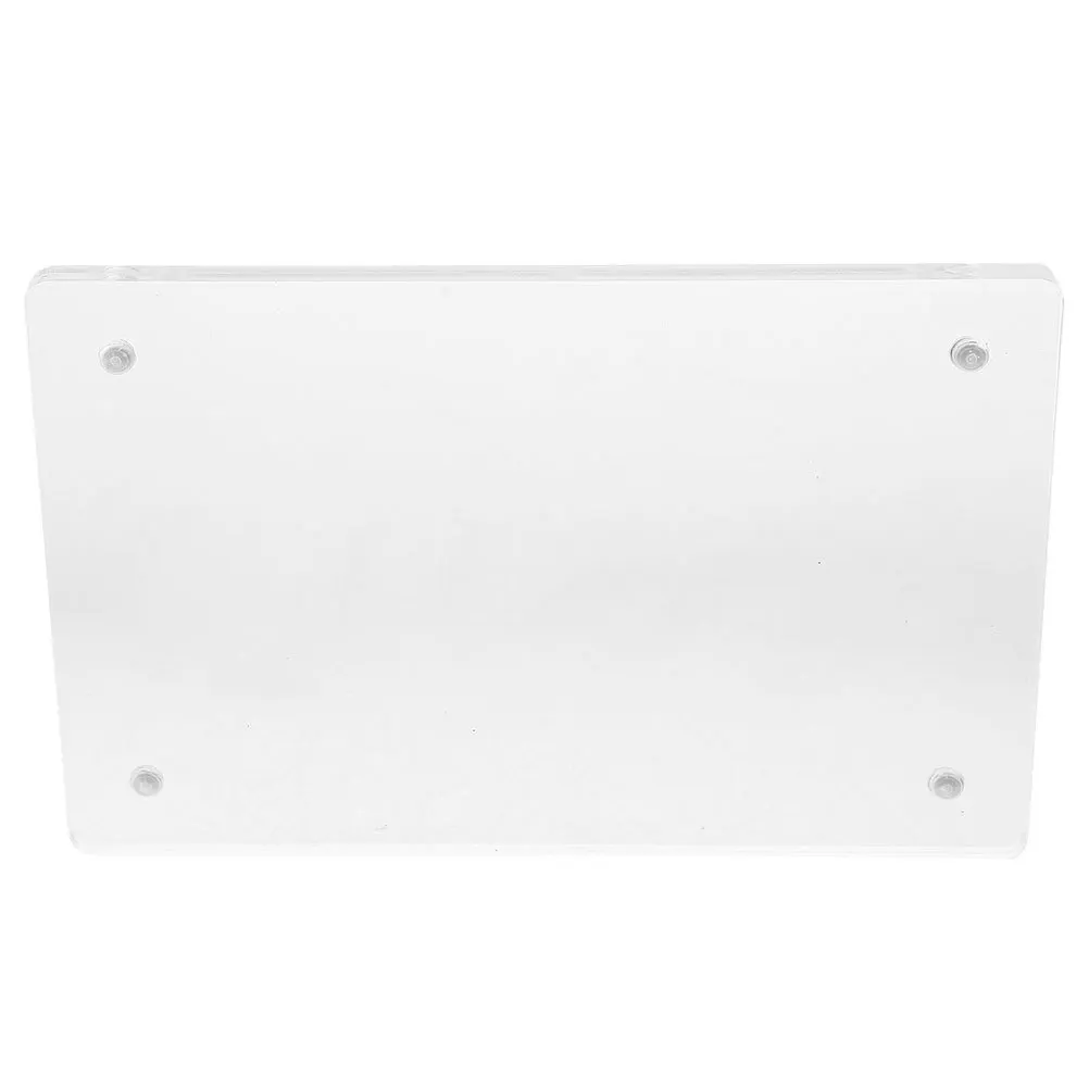 

Transparent Display Sign Holder Acrylic Magnetic Tabletop Stand For Business License Office Store Decor Clear Sided