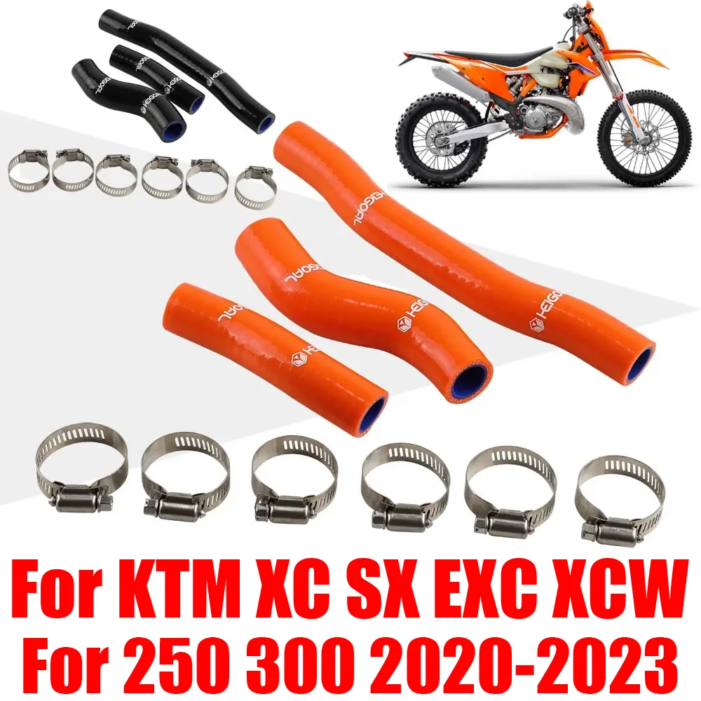 For KTM XC XCW EXC 300 250 EXC300 EXC250 2020 - 2023 Motorcycle Accessories Radiator Hoses Water Coolant Tube Silicone Hose Pipe