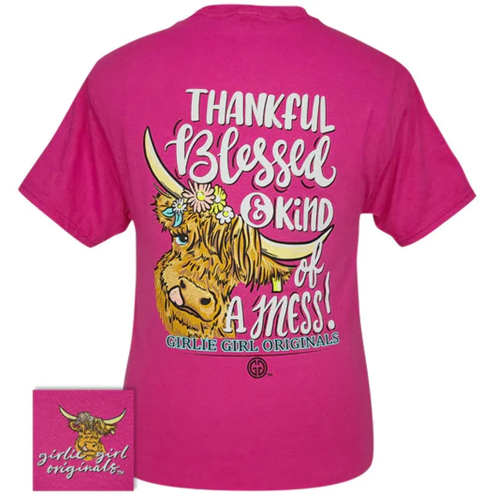 

Girlie Girl Originals Thankful Blessed Mess T-Shirt