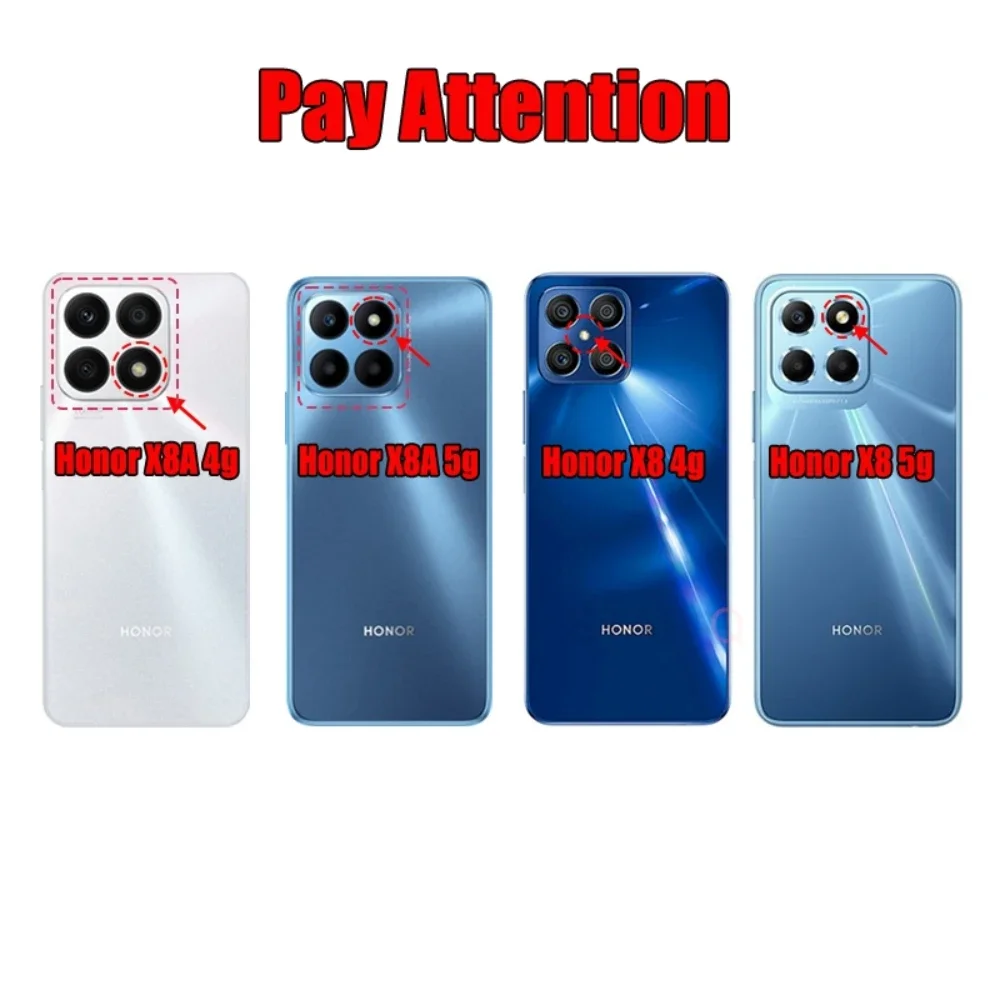 Matte durchscheinende Hartschale für Huawei Honor X8 X9B X9A X6S X6 X8b X8a X6a X6 70 90 Lite, stoßfeste Silikon-Rückseite – Detail 1