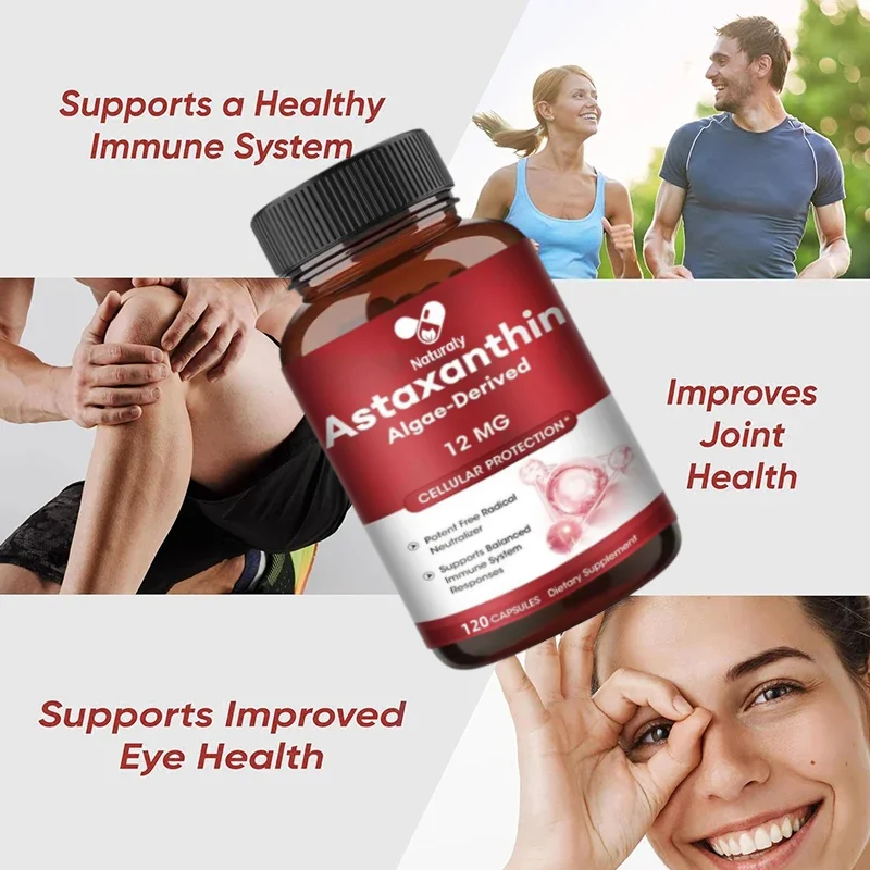 Astaxanthin Extract Capsules Promotes Cardiovascular Health and Accelerates Metabolism Antioxidant Supplement