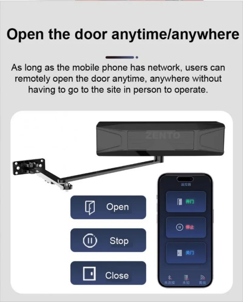 Heavy Duty Swing Door Operator 40w Motor Power Class F 155 ° C Thermal Protection 350 kg Commercial Max Weight