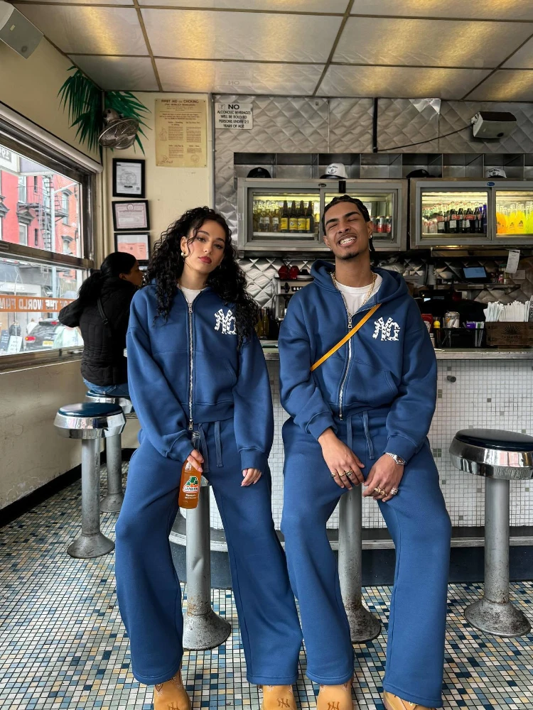 

Американский винтажный свитер с капюшоном на молнии, новинка 2025 года, европейский и американский весенне-летний уличный модный модный топ с принтом