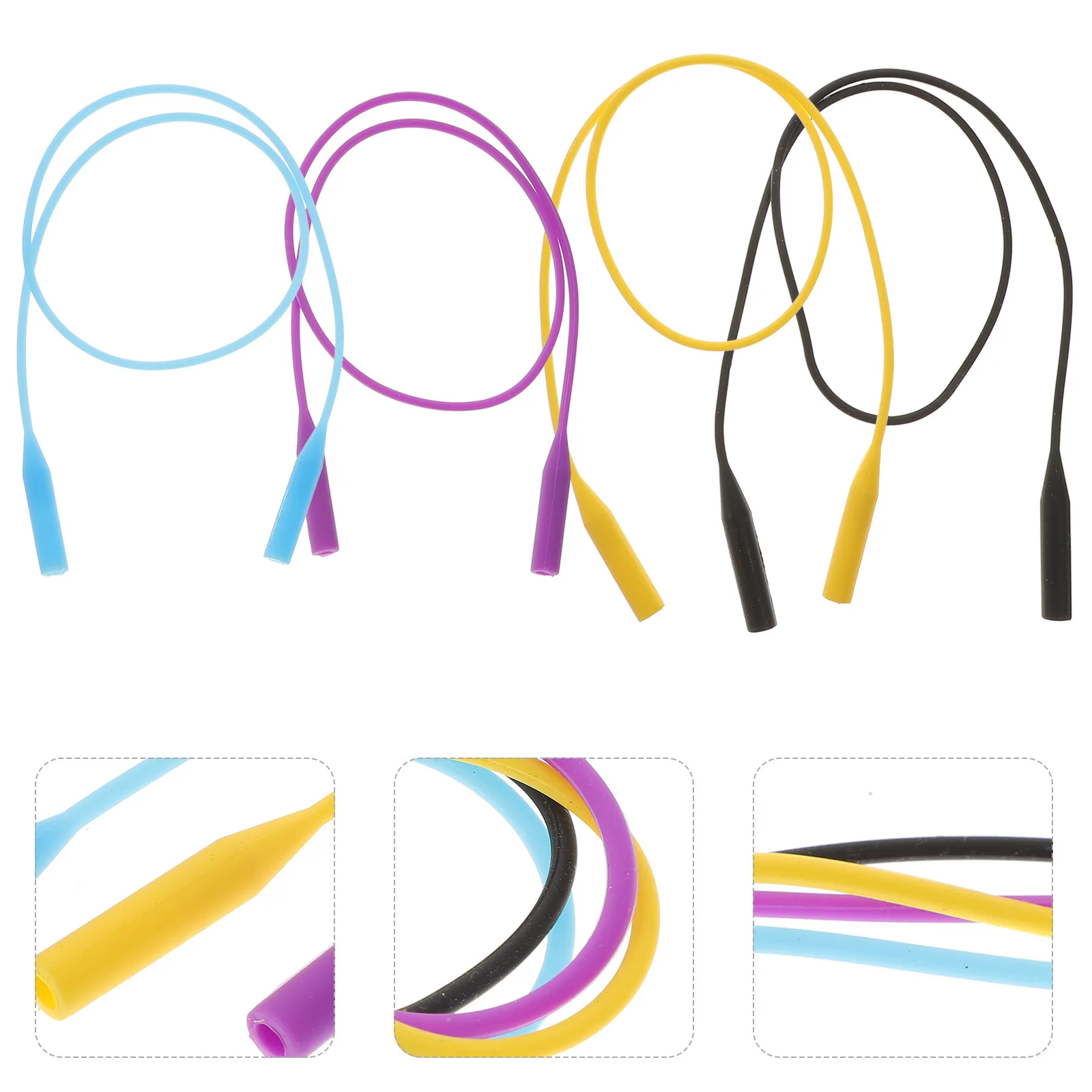 

4Pcs Non-Slip Eyeglass Chain Premium Holder for Sports Hiking Fishing Outdoor Anti-Fall Eyeglass Retainer