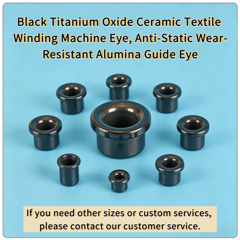 Black Oxide Ceramic Textile Winding Eye, Anti-Static Wear-Resistant Alumina Guide Eye Yarn
