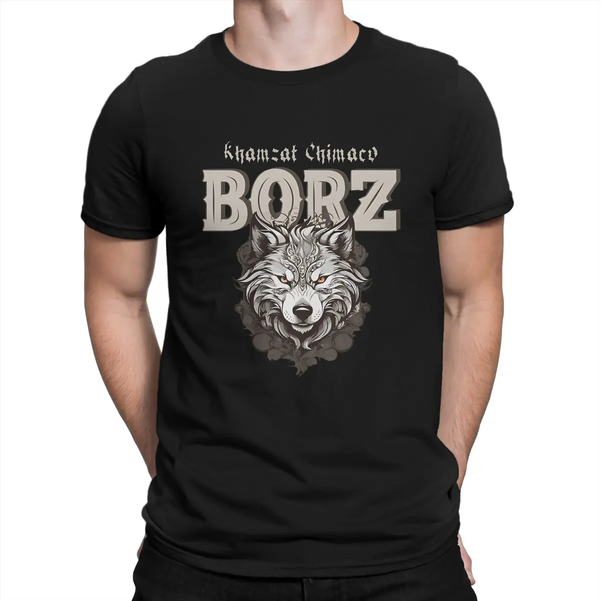 Creative Chimaev Borz T-Shirts for Men O Neck Pure Cotton T Shirt Khamzat Short Sleeve Tees Birthday Gift Clothing