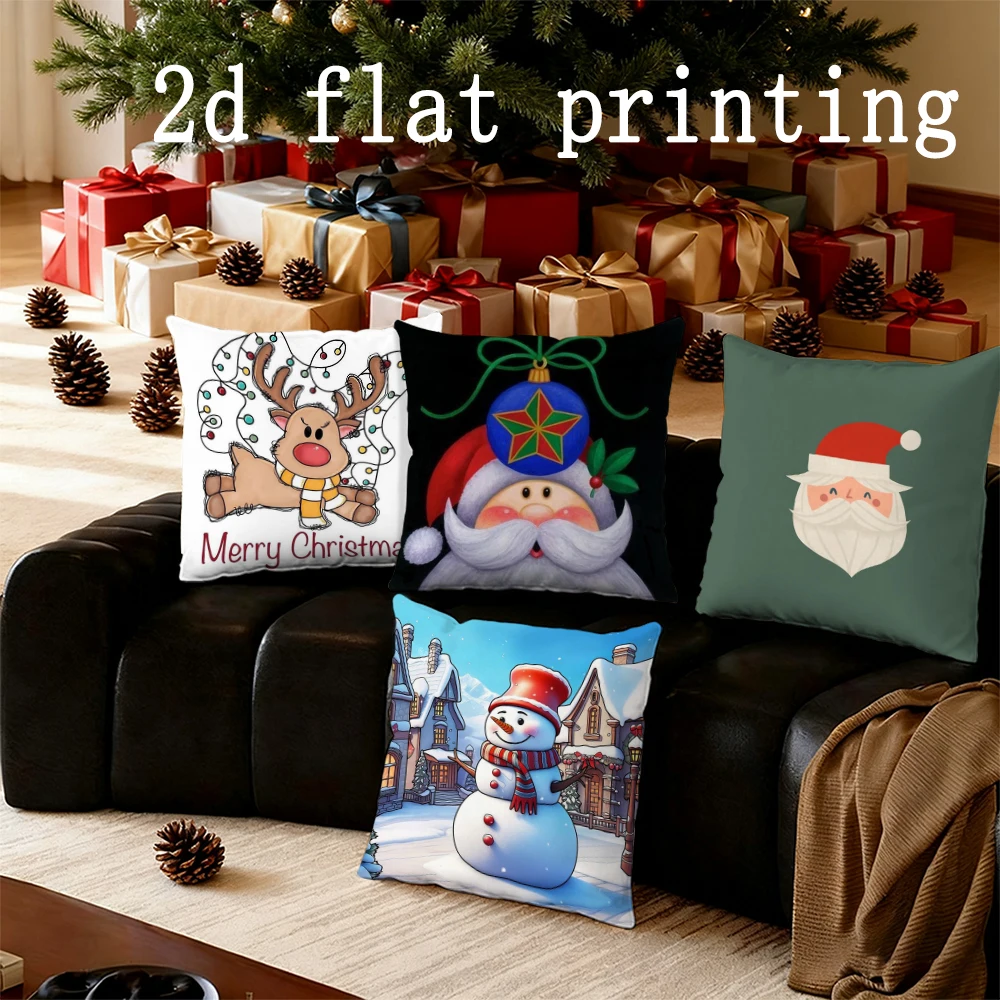 

Домашний декор, милый Рудольф с рождественскими огнями, подходит для дивана, спальни, автомобиля, наволочка, прямоугольная подушка для спины
