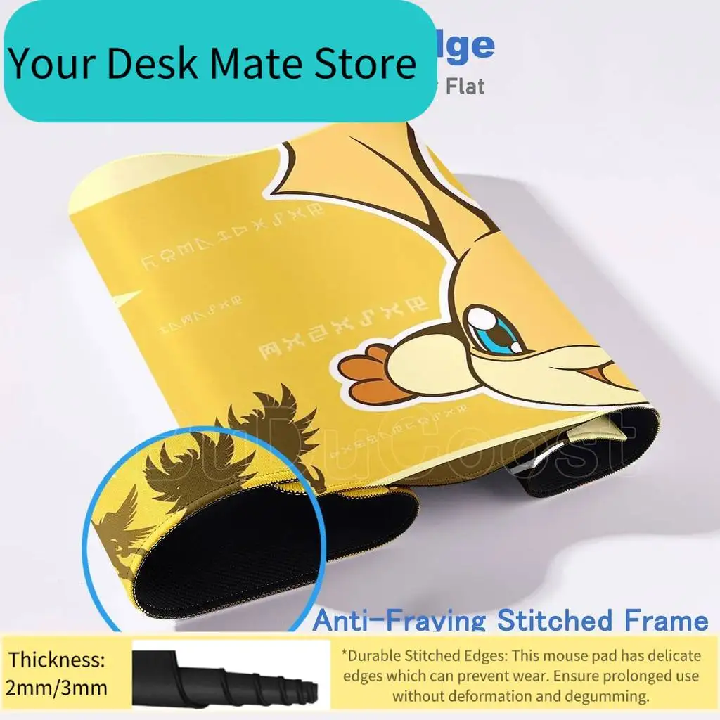 Mousepad Anime Digimon Adventure Gamer Office Desk Mat Large Computer Non-slip Lockedge HD Print BEATBREAK Mouse Pad Accessories 5