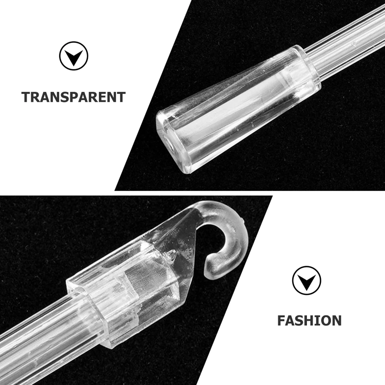 عصا سحب الستارة 15 بوصة عصا أعمى شفافة متينة مقاومة للاهتراء سهلة المطابقة ستائر عصا عمياء عصا سحب الستارة