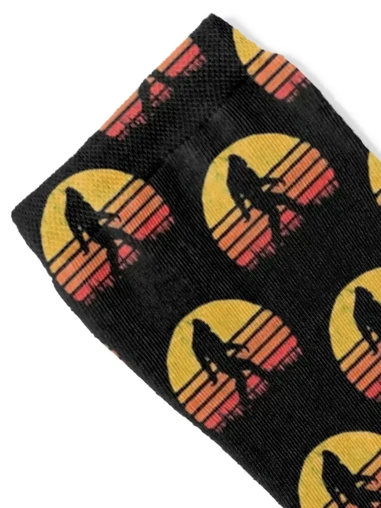 Retro Bigfoot Silhouette Sun Vintage - Believe! Socks gift heated golf Socks Male Women's