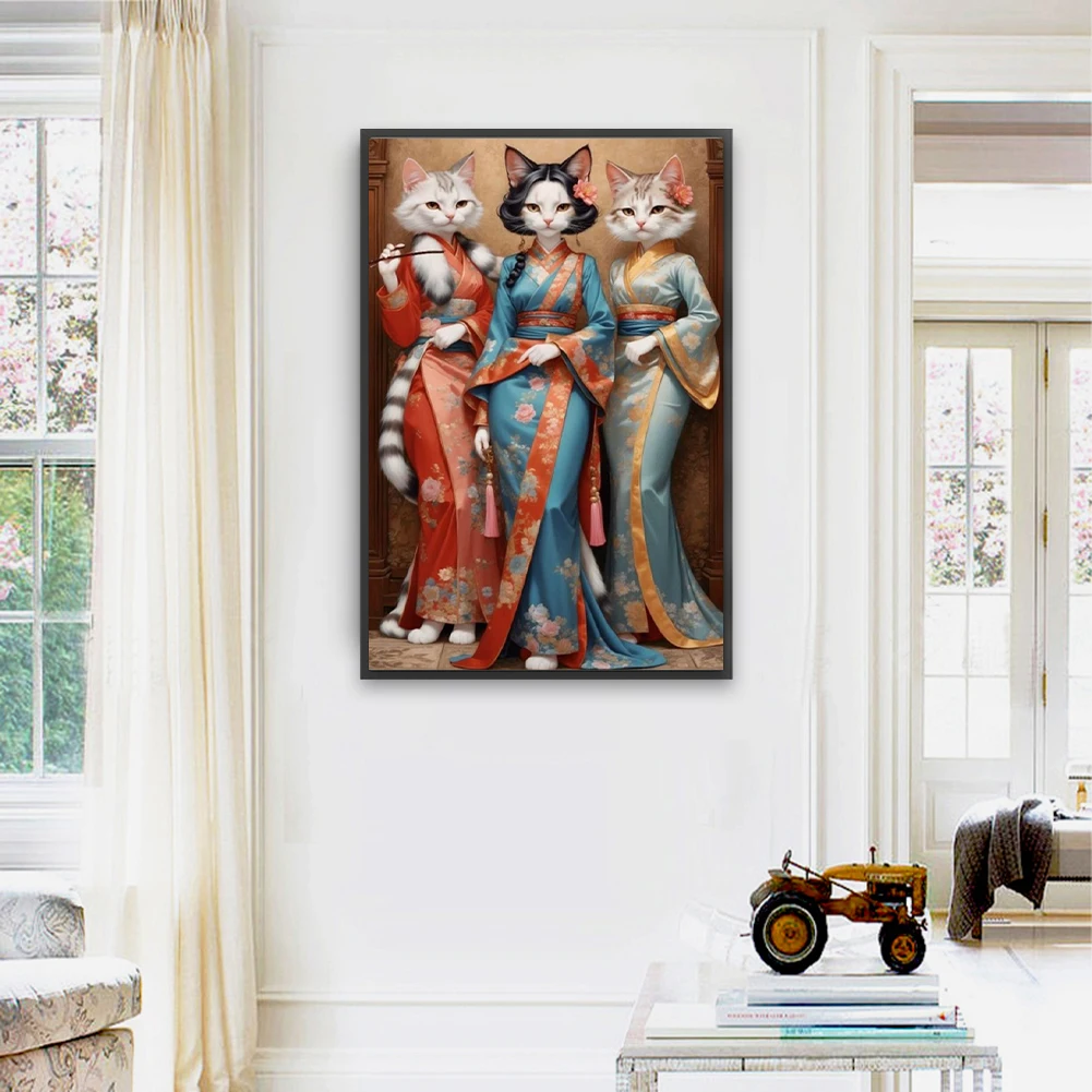 

Sisters 5D DIY Full Drill Square Diamond Painting Kit Home Wall Decor 45x65cm (A)