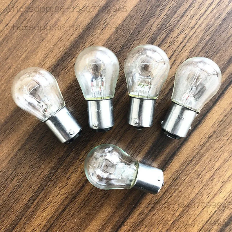 12V brake bulb turn signal light double wire monofilament single tail flat angle single tail high and low foot 24V truck light