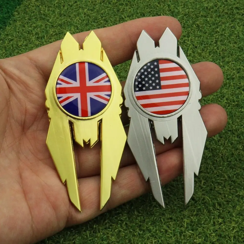 

Golf Marker Golf Green Fork Pitch Dropship Golf Switchblade Multifunctional Magnetic Golf Divot Tool Golf Putting