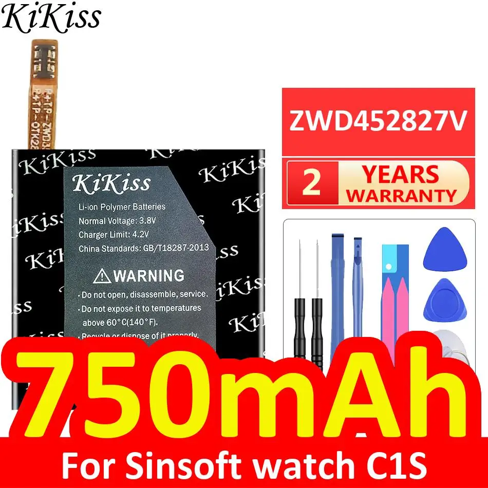 For Shellwatch Wiiwatch Smartwatch Battery 750mAh ZWD452827V Environmentally Friendly