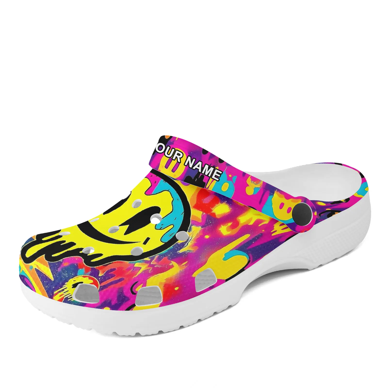 

Unisex Dopamine Smiley Face Clogs, Y2K Aesthetic EVA Garden Shoes, Non-Slip Breathable Summer Beach Sandals For Men Women