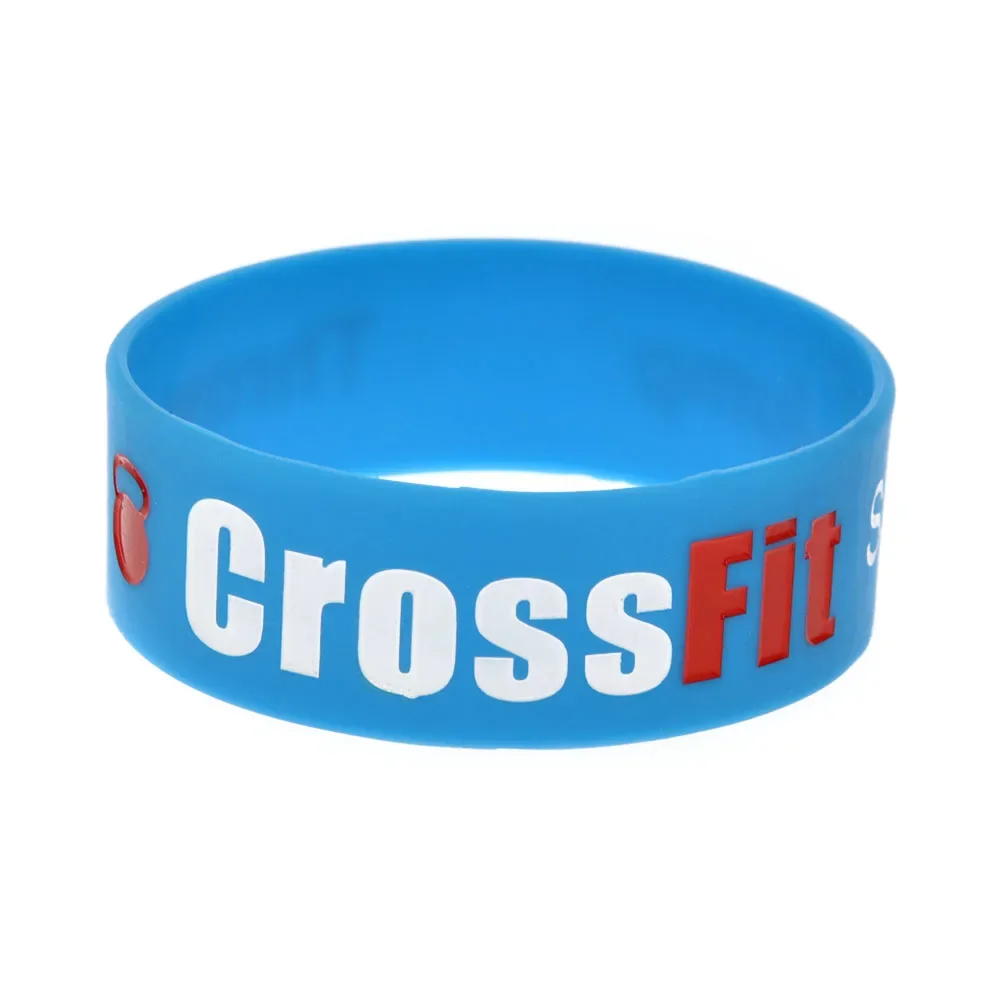 25 Stück Squat Jump Climb Throw Lift CrossFit Silikon-Handgelenksband 1 Zoll breit Trendiges Fitness-Handband – Detail 6