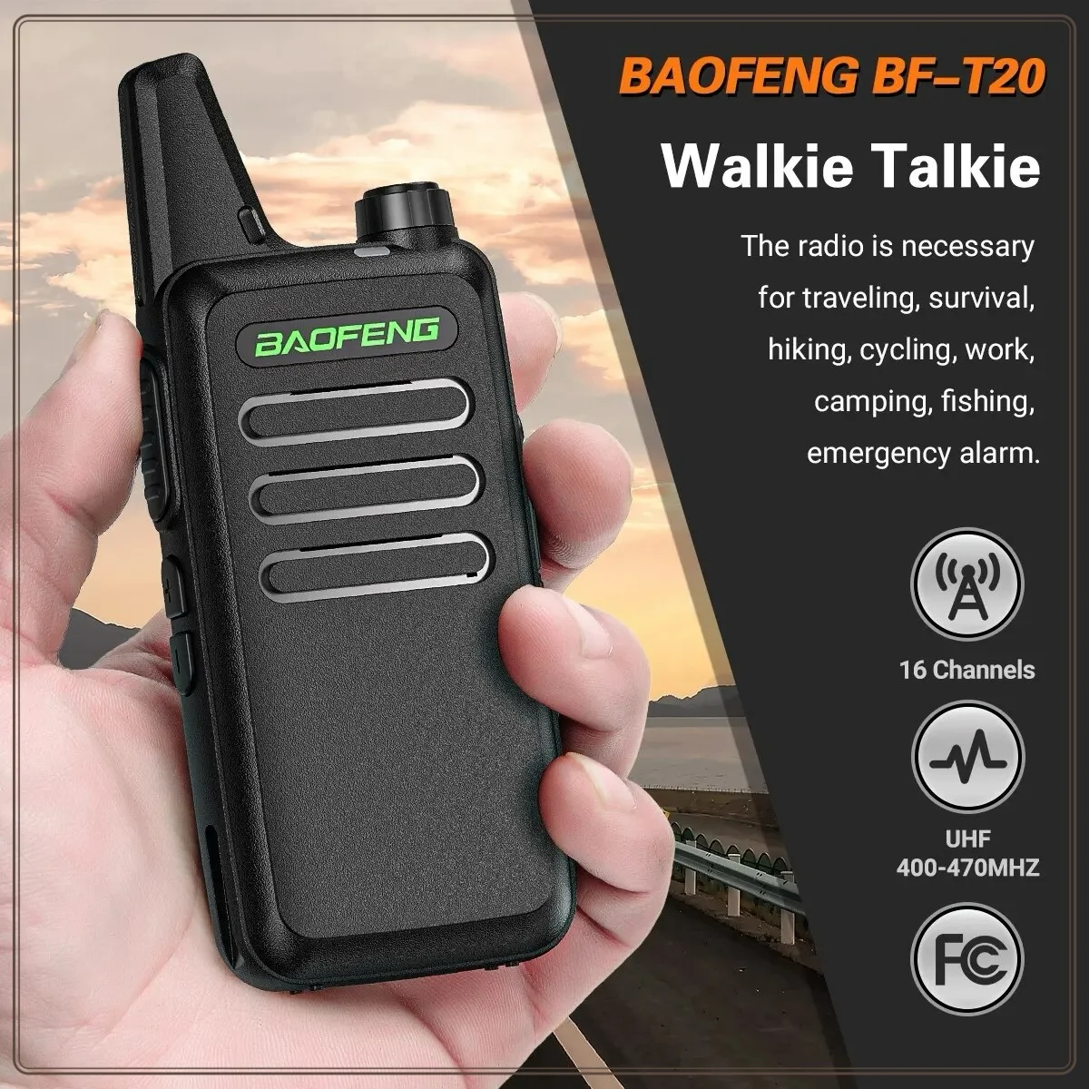 Mini Walkie Talkie Baofeng BF-T20 PortableTwo Way Radio Charging USB VOX For BF-C9 BF-888S KD-C1 for Station Hotel Hunting