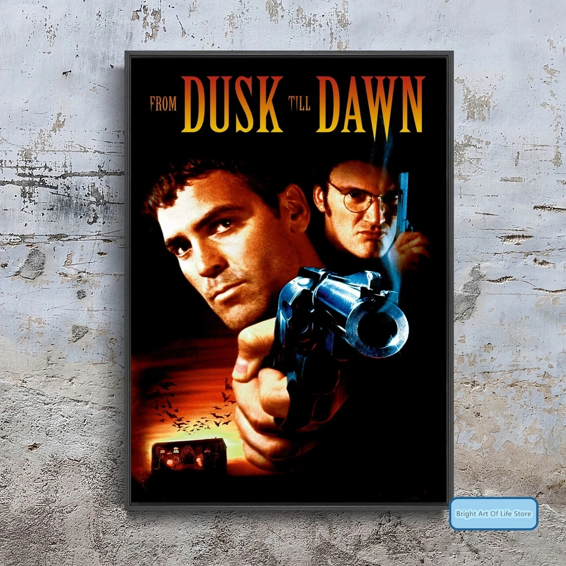 From Dusk Till Dawn (1996) Movie Poster Cover Photo Canvas Print Wall Art Home Decor (Unframed)