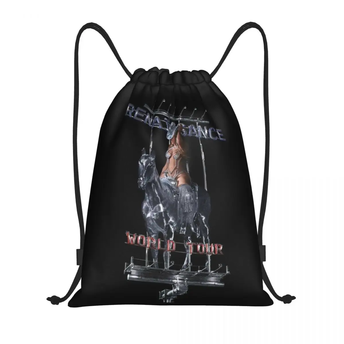 Custom Singer Beyonce Renaissance Tour Drawstring Bag for Shopping Yoga Backpacks Women Men Concert Movie Sports Gym Sackpack