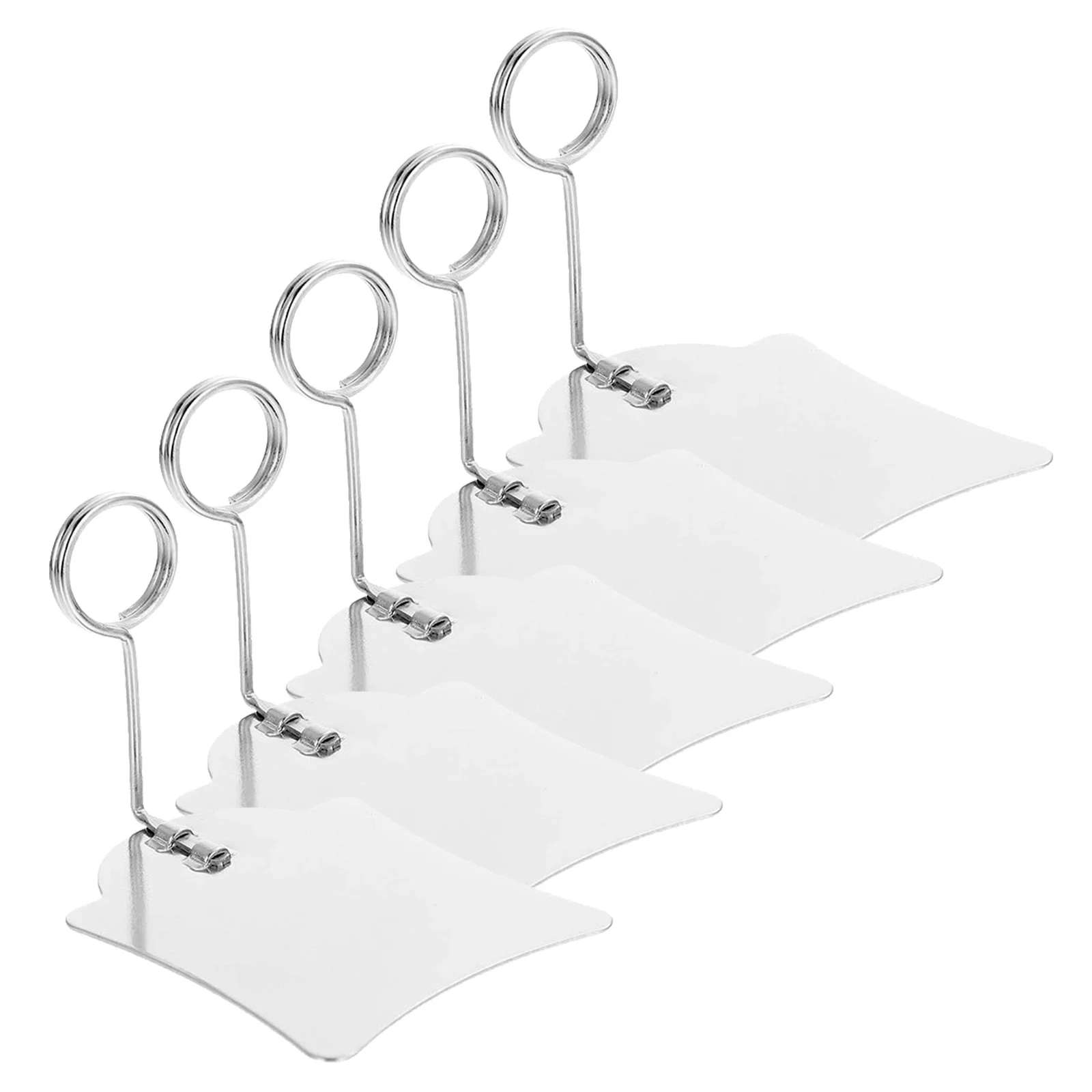 5pcs Price Tag Holder Small Medium Pop Up Sticker Clip For Supermarket Pharmacy Food Label Display Desk Sign Stand Metal Label