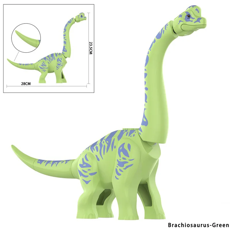 MOC Jurassic Dinosaurs World Dino Park Big Brachiosaurus Model Building Blocks DIY Dinosaur Figures Bricks Toys For Kids Gifts