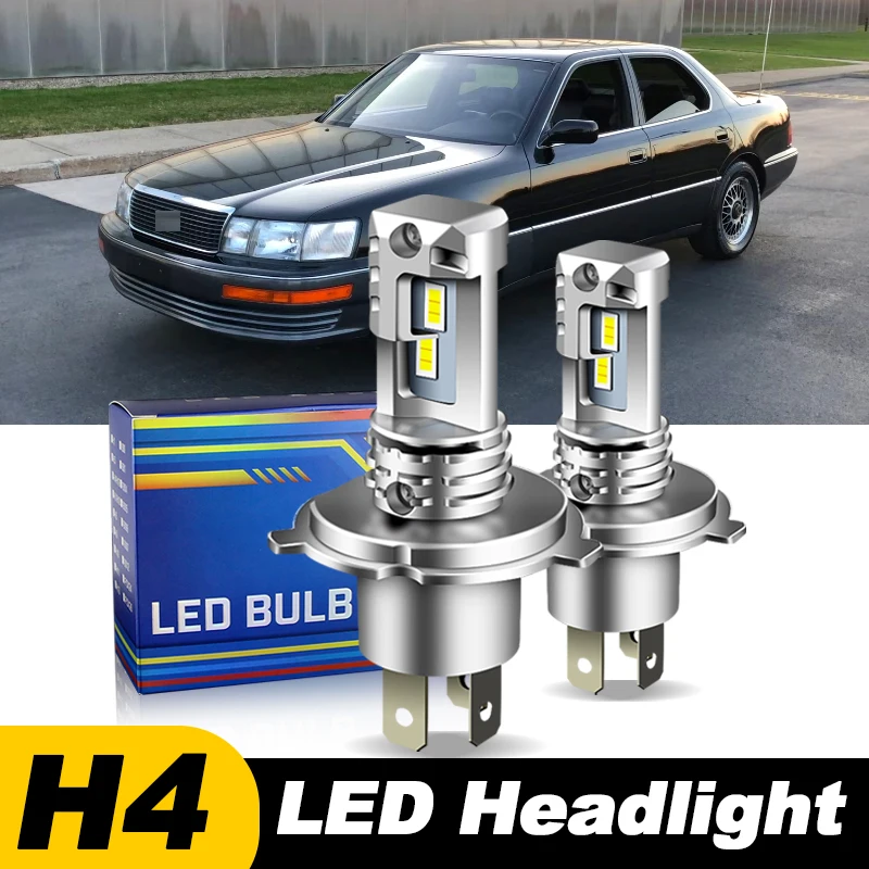 1pc/2Pcs For Lexus LS400 1995-1997 Low Beam Bulbs Car Super Bright White 12000lm H4 9003 LED Headlight Canbus