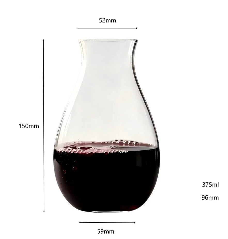 375ml Superior Quality Decanter Lead-Free Handmade Crystal Perfect Flawless Wine Decanter with bag