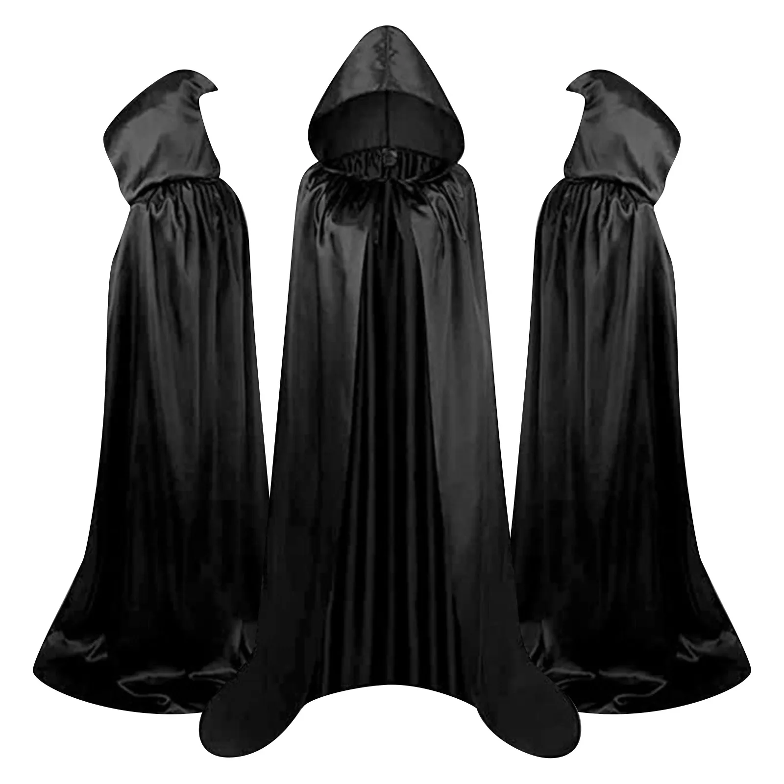 

Premium Gothic Velvet Hooded Cape - Halloween Witch Vampire Cloak for Cosplay, Costume Parties & Spooky Photo Shoots (Multicolor