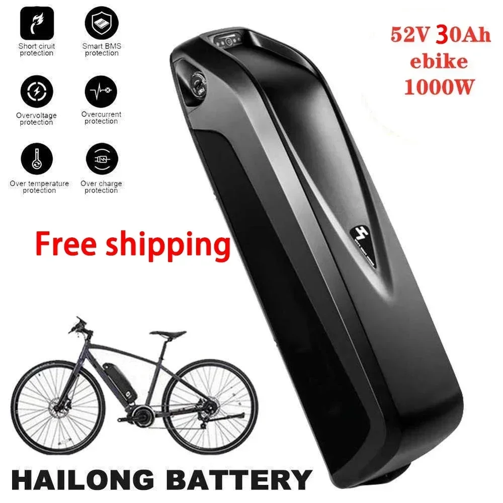 

Original 48V Battery 48V 20AH 52V ebike Battery 36V Hailong Max 40A BMS 350W 500W 750W 1000W 1500W 18650 Cell BBS02 BBS03 BBSHD