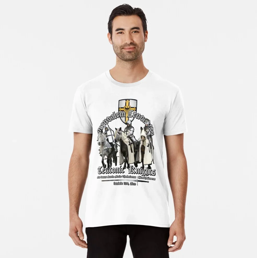 Teutonic Knights - Holy Crusaders T-Shirt 100% Cotton O-Neck Short Sleeve Summer Casual Mens T-shirt Streetwear