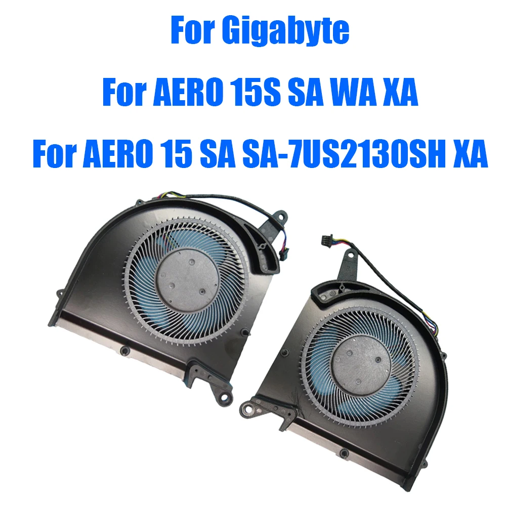 

For Gigabyte For AERO 15S SA WA XA For AERO 15 SA SA-7US2130SH XA DC12V 0.5A 4PIN Laptop CPU GPU Fan New