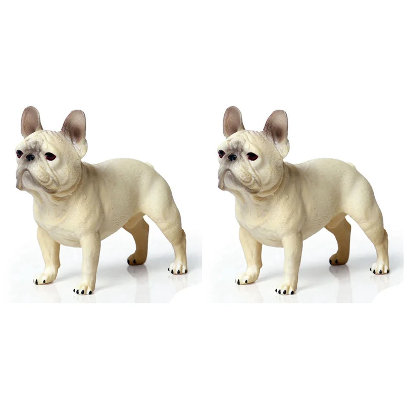 

XX-2X Pug Dog French Bulldog Models Standing Position Action Figure Kids Educational Cheap Gift Collection