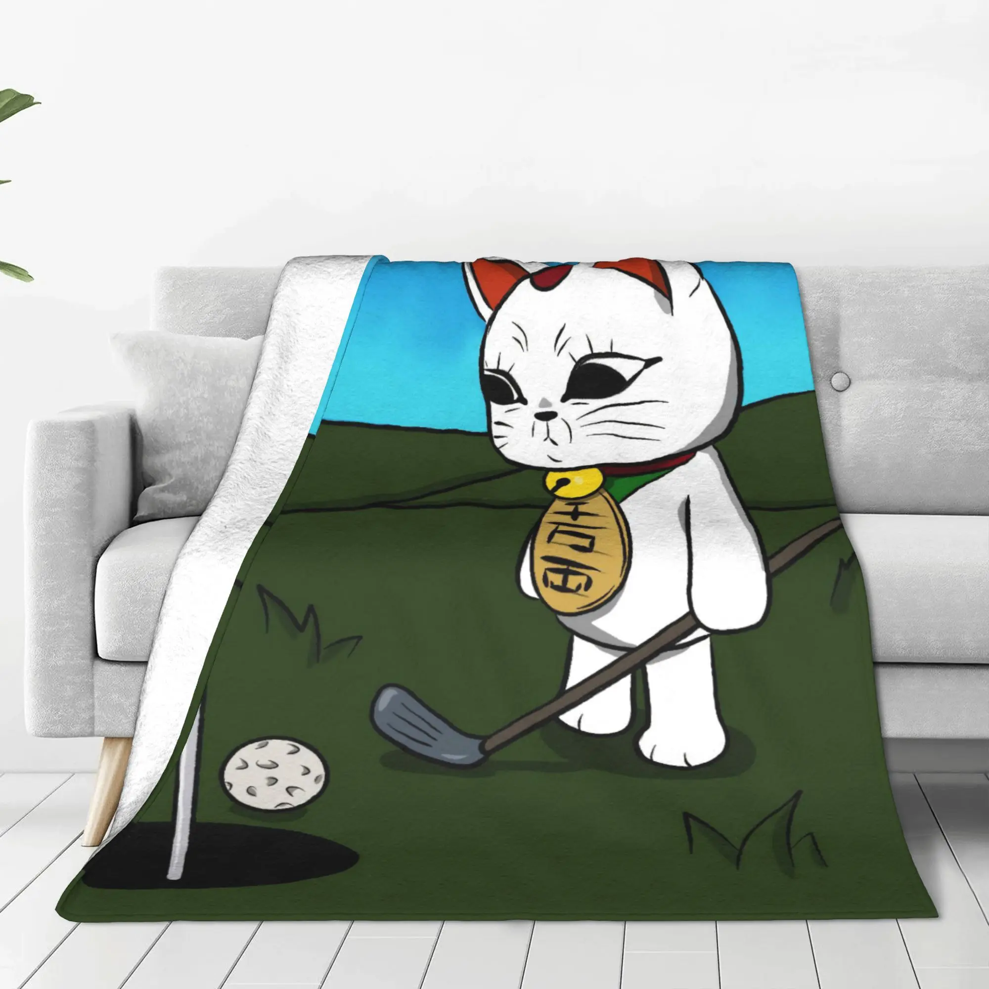 Turbo Granny Cat Warm Soft Blankets  Kids Adult Plush Throw Blanket Print Couch Chair Flannel Bedspread Sofa Bed Cover