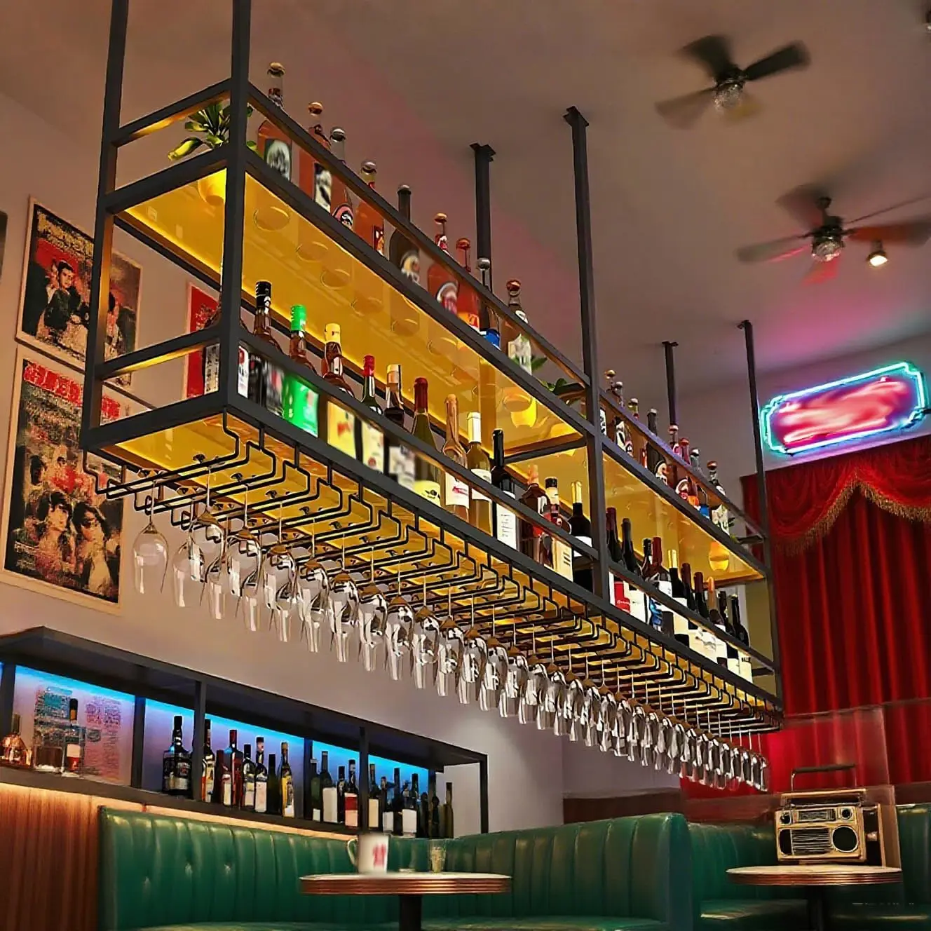 Ceiling Wine Glass …