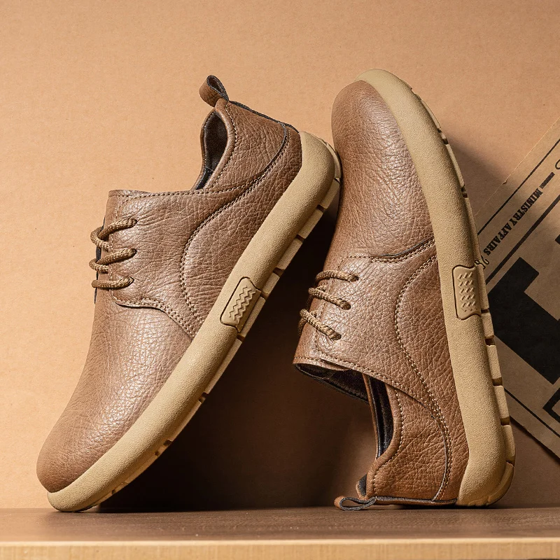 

Men's Handmade Leather Loafers Boots Fashion Ethnic Style Casual Shoes Comfortable Lightweight Breathable Mens Boots