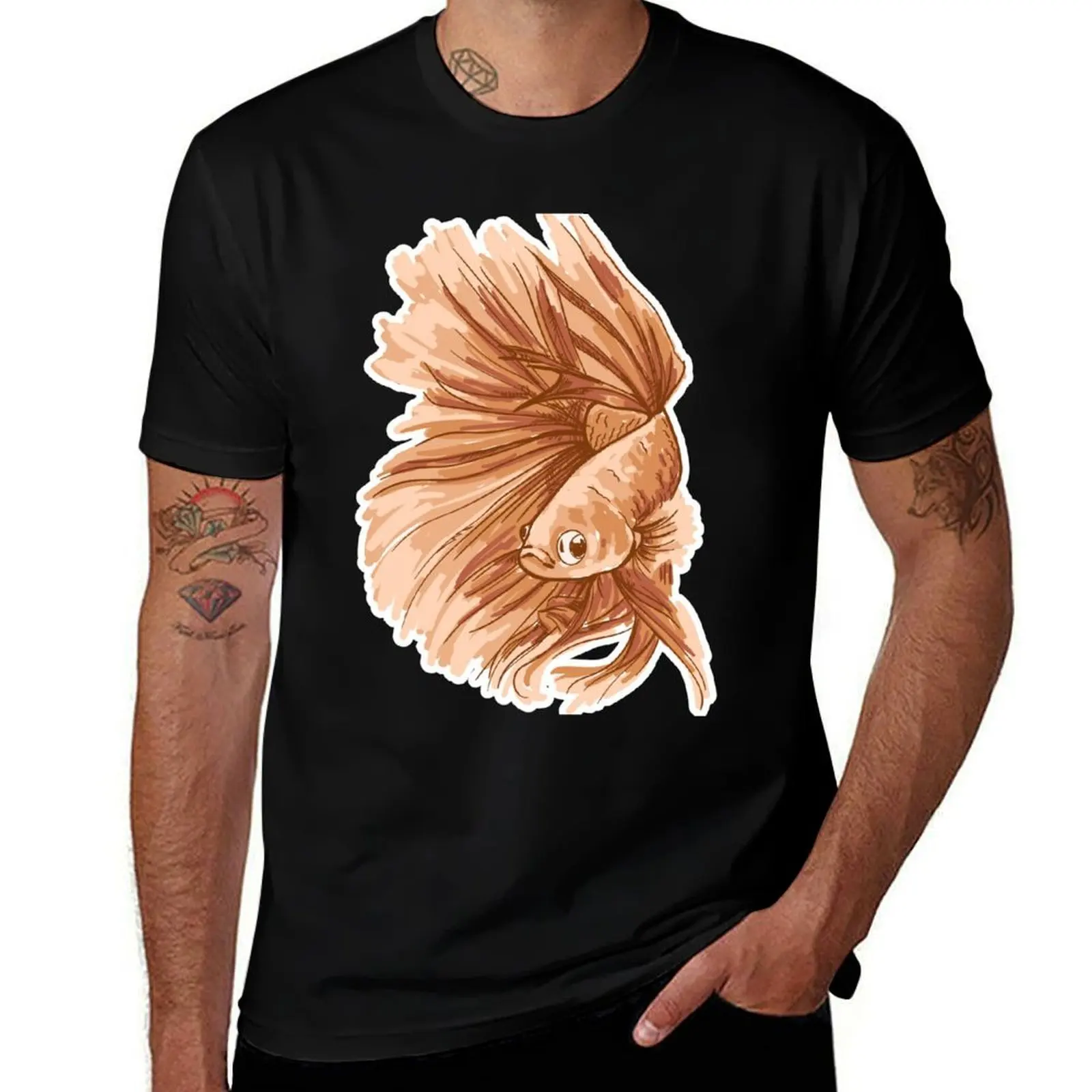 

beta fish T-Shirt funny t shirts cotton anime t shirts oversize T-Shirt
