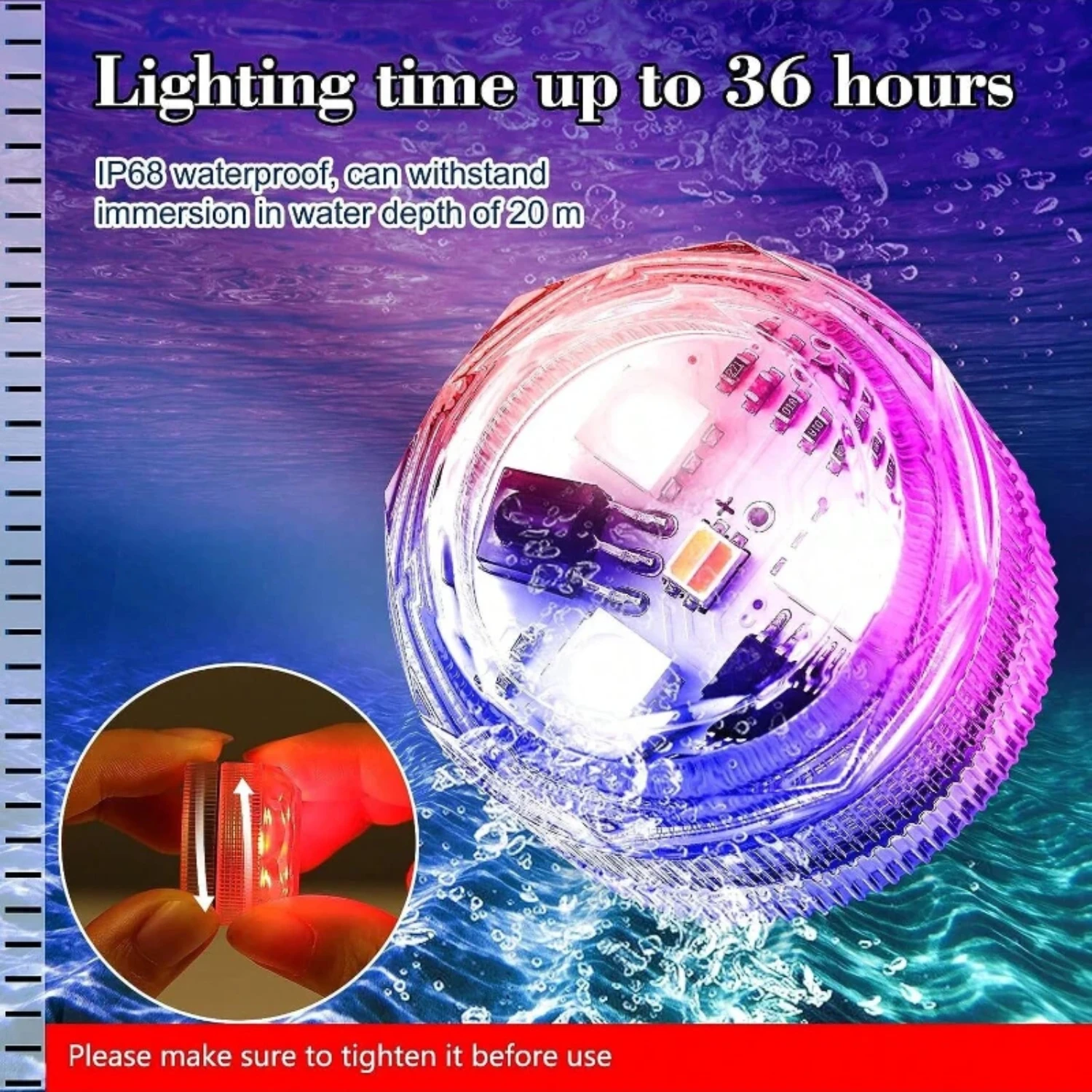 10pcs Battery Powered LED Underwater Lights with Remote RGB Submersible Light Waterproof Swimming Pool Night Lamp Decor