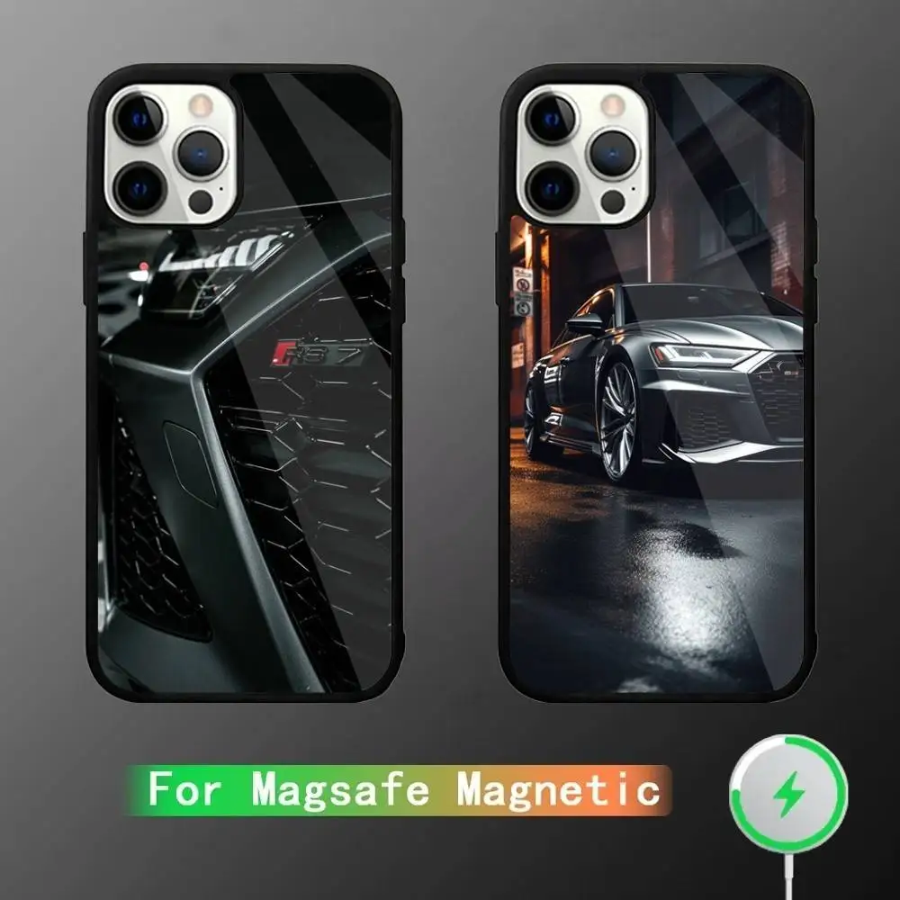 

D-RS6-RS7 Phone Case For iPhone 16,15,14,13,12,11,Pro,Max,Plus,Mini,SE New Magsafe Magnetic Wireless Charging