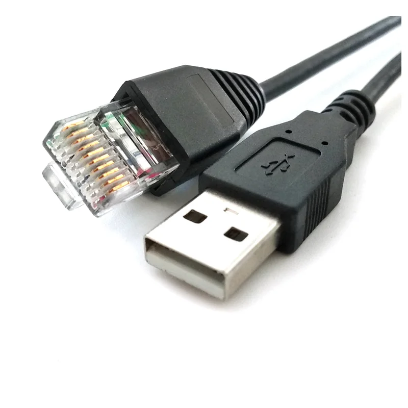 USB To RJ50 Console Cable with Molded Strain Relief Boot,5M