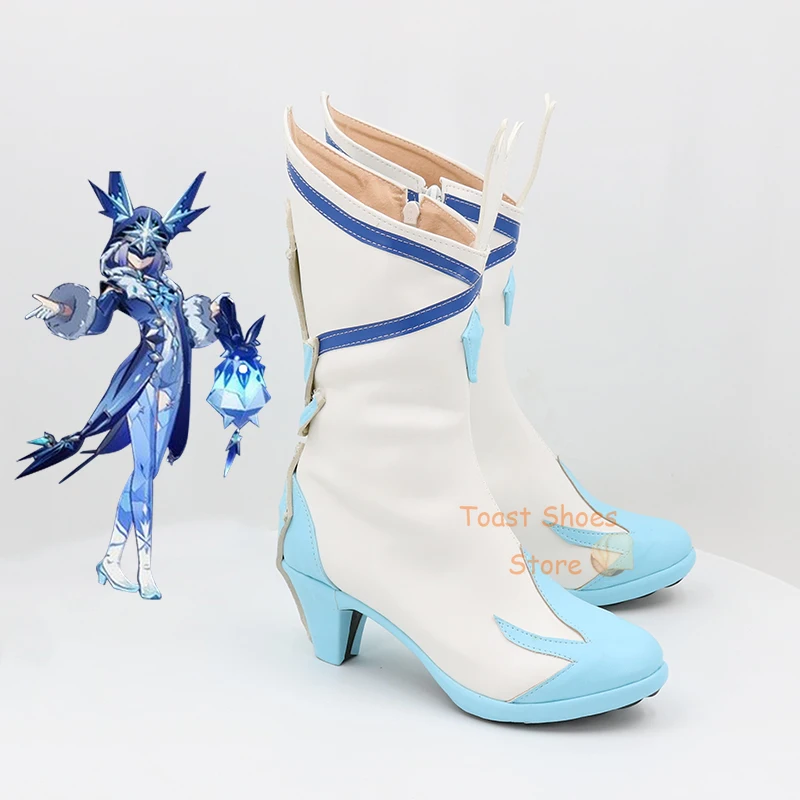 Game Cosplay Comic Anime Game for Con Halloween Party Cosplay Costume Prop Genshinimpact Ice Healer Shoes